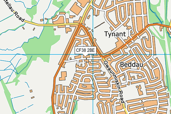 Llwyncrwn Primary School map (CF38 2BE) - OS VectorMap District (Ordnance Survey)