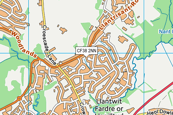 CF38 2NN map - OS VectorMap District (Ordnance Survey)