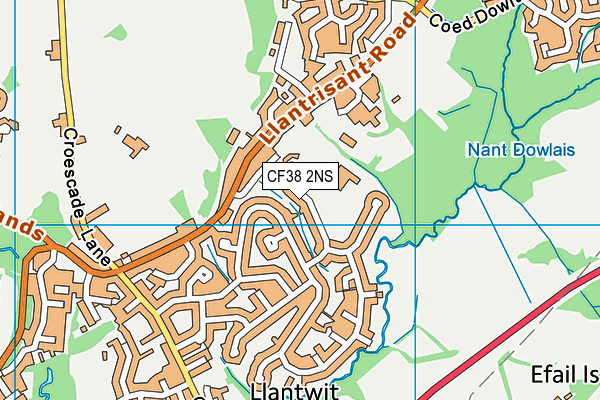 Maesybryn Primary School map (CF38 2NS) - OS VectorMap District (Ordnance Survey)