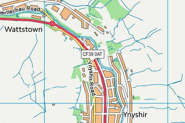 CF39 0AT map - OS VectorMap District (Ordnance Survey)