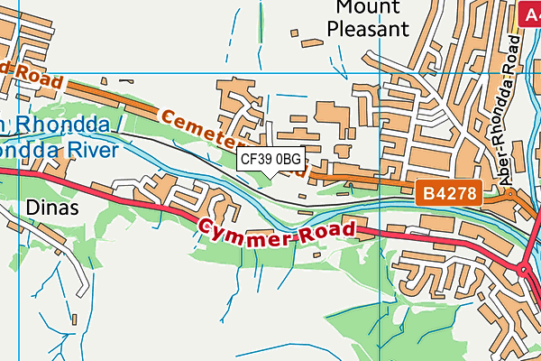 CF39 0BG map - OS VectorMap District (Ordnance Survey)