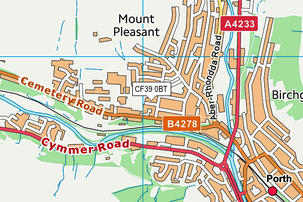 CF39 0BT map - OS VectorMap District (Ordnance Survey)