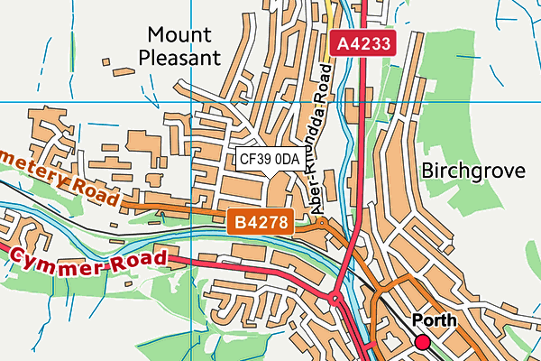 CF39 0DA map - OS VectorMap District (Ordnance Survey)