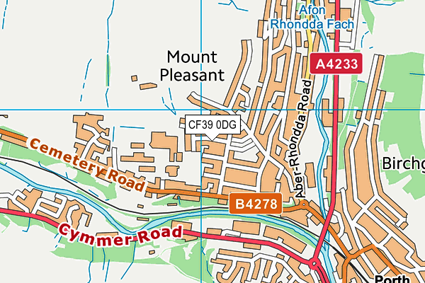 CF39 0DG map - OS VectorMap District (Ordnance Survey)
