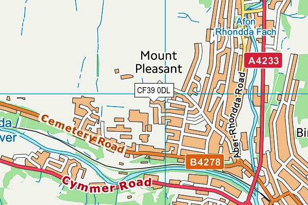 CF39 0DL map - OS VectorMap District (Ordnance Survey)