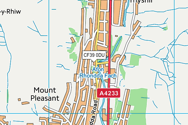 CF39 0DU map - OS VectorMap District (Ordnance Survey)