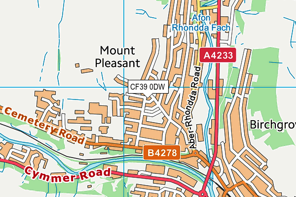 CF39 0DW map - OS VectorMap District (Ordnance Survey)