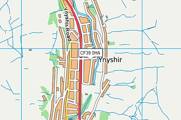 CF39 0HA map - OS VectorMap District (Ordnance Survey)