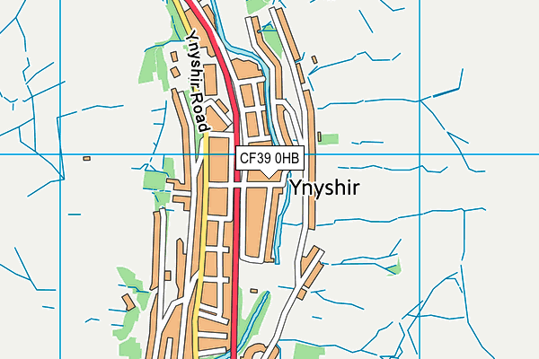 CF39 0HB map - OS VectorMap District (Ordnance Survey)