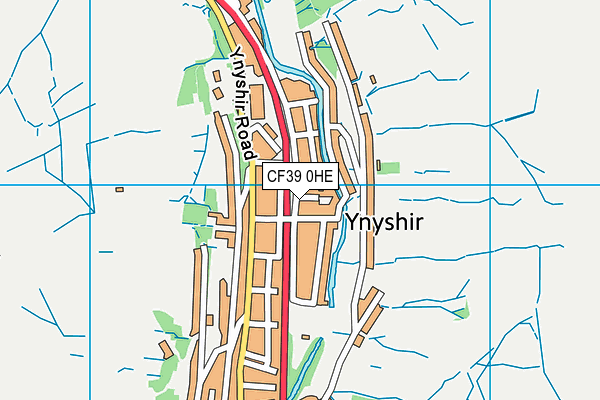 CF39 0HE map - OS VectorMap District (Ordnance Survey)