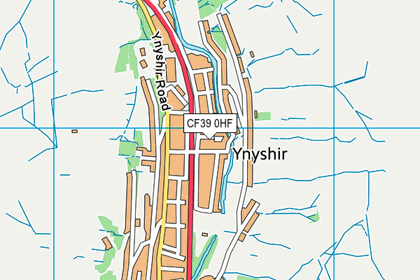 CF39 0HF map - OS VectorMap District (Ordnance Survey)