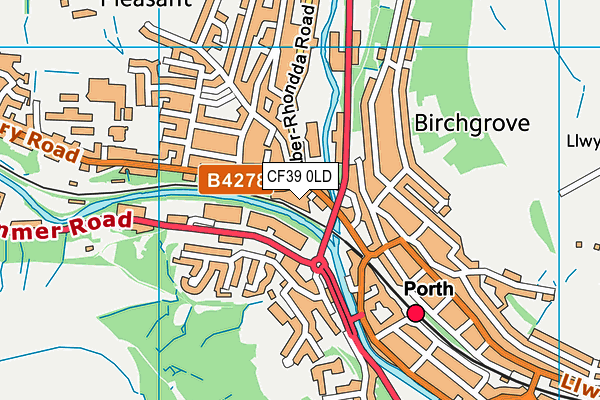 CF39 0LD map - OS VectorMap District (Ordnance Survey)