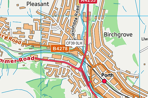 CF39 0LH map - OS VectorMap District (Ordnance Survey)