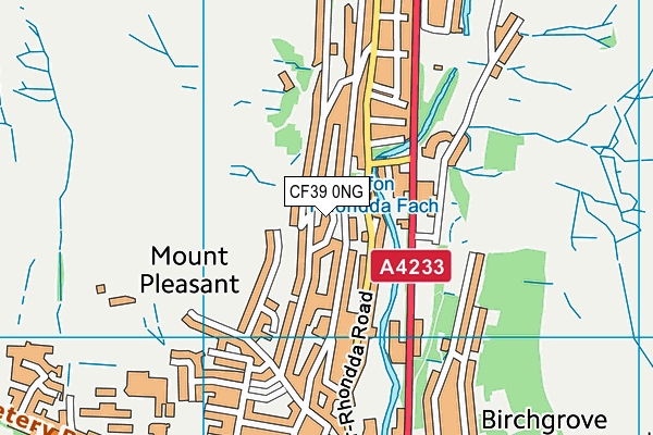 CF39 0NG map - OS VectorMap District (Ordnance Survey)