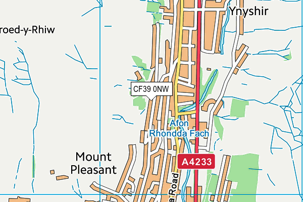 CF39 0NW map - OS VectorMap District (Ordnance Survey)