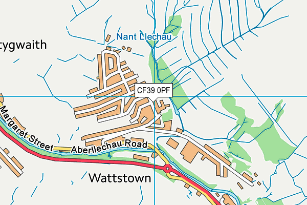 CF39 0PF map - OS VectorMap District (Ordnance Survey)