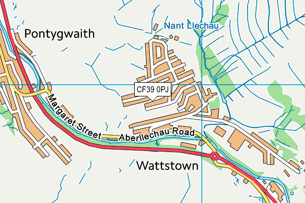 CF39 0PJ map - OS VectorMap District (Ordnance Survey)