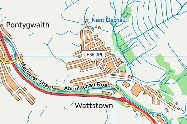 CF39 0PL map - OS VectorMap District (Ordnance Survey)