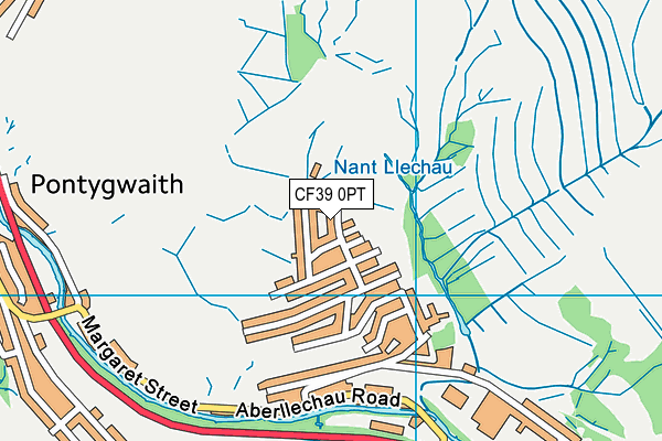 CF39 0PT map - OS VectorMap District (Ordnance Survey)