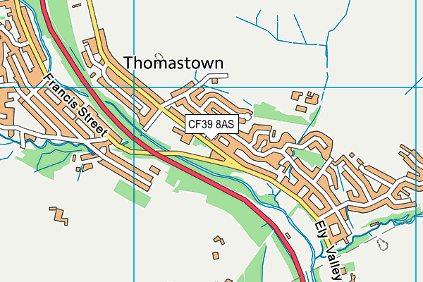 Cwmlai Primary School map (CF39 8AS) - OS VectorMap District (Ordnance Survey)