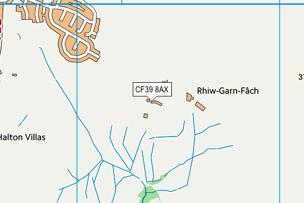 CF39 8AX map - OS VectorMap District (Ordnance Survey)