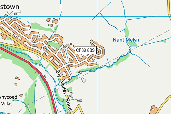 CF39 8BS map - OS VectorMap District (Ordnance Survey)