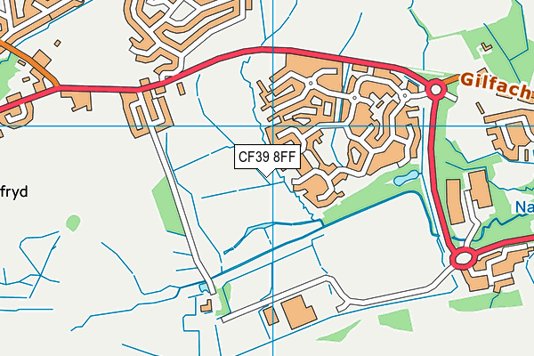 CF39 8FF map - OS VectorMap District (Ordnance Survey)
