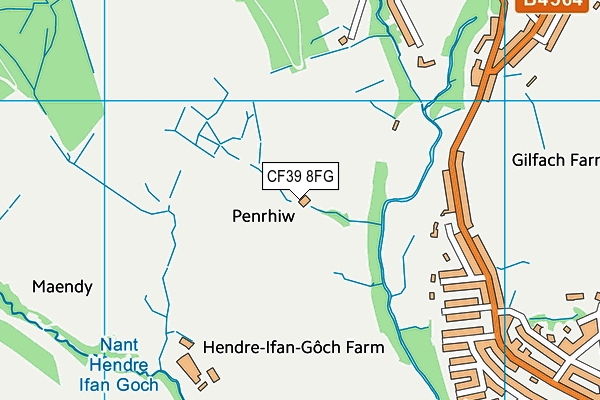 CF39 8FG map - OS VectorMap District (Ordnance Survey)