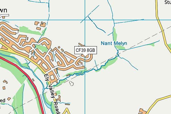 CF39 8GB map - OS VectorMap District (Ordnance Survey)