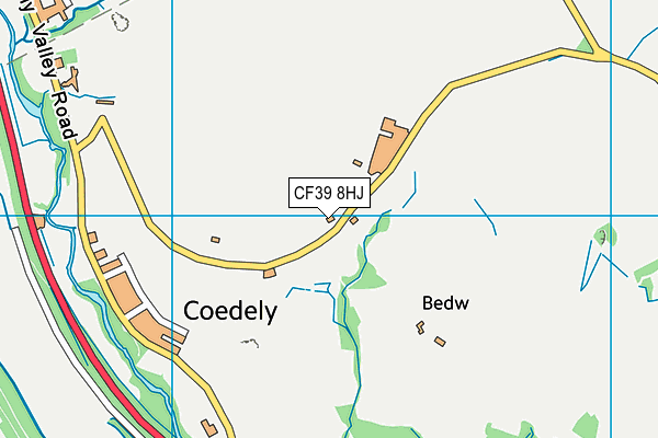 CF39 8HJ map - OS VectorMap District (Ordnance Survey)