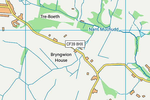 CF39 8HX map - OS VectorMap District (Ordnance Survey)