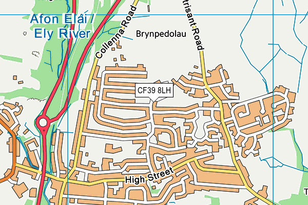 CF39 8LH map - OS VectorMap District (Ordnance Survey)