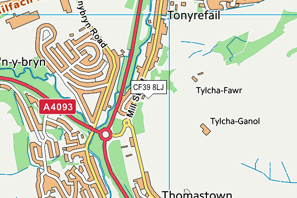 CF39 8LJ map - OS VectorMap District (Ordnance Survey)