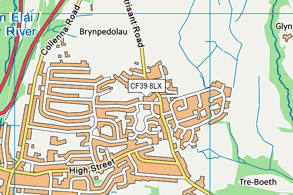 CF39 8LX map - OS VectorMap District (Ordnance Survey)