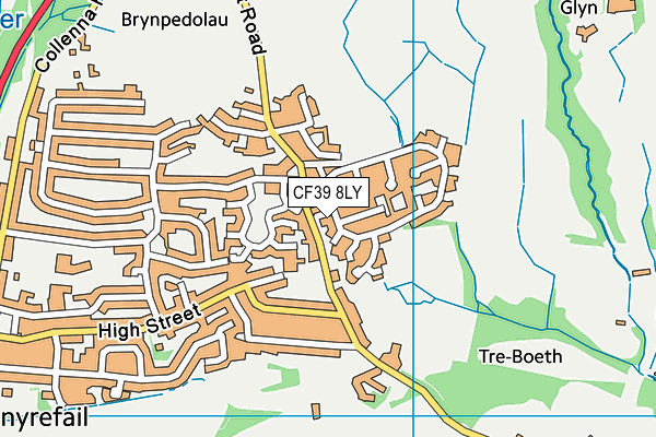 CF39 8LY map - OS VectorMap District (Ordnance Survey)