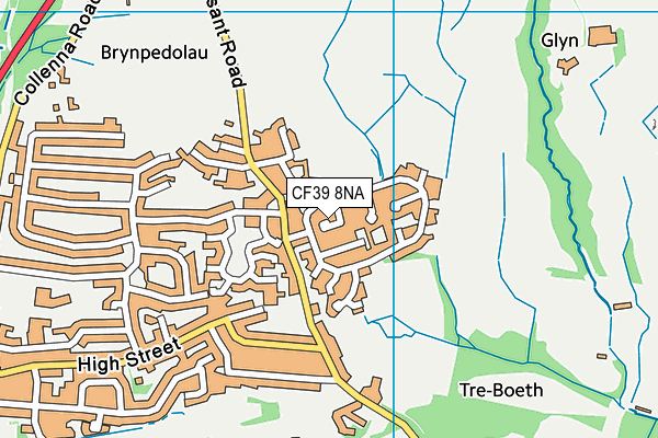 CF39 8NA map - OS VectorMap District (Ordnance Survey)