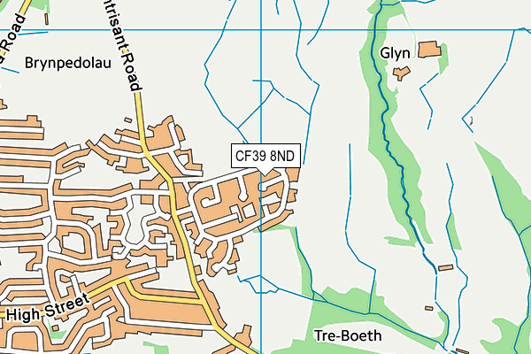 CF39 8ND map - OS VectorMap District (Ordnance Survey)