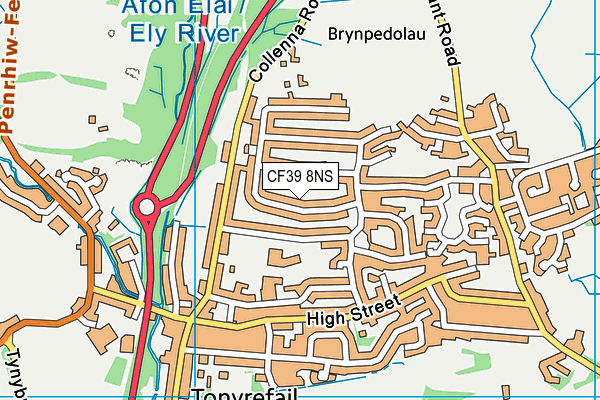 CF39 8NS map - OS VectorMap District (Ordnance Survey)