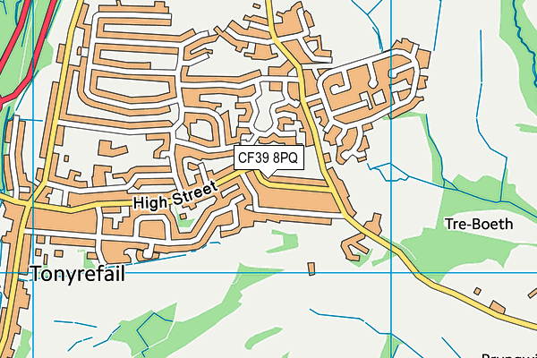 CF39 8PQ map - OS VectorMap District (Ordnance Survey)