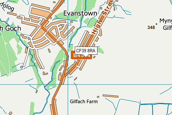 CF39 8RA map - OS VectorMap District (Ordnance Survey)