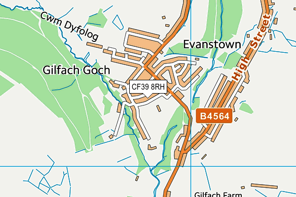 CF39 8RH map - OS VectorMap District (Ordnance Survey)