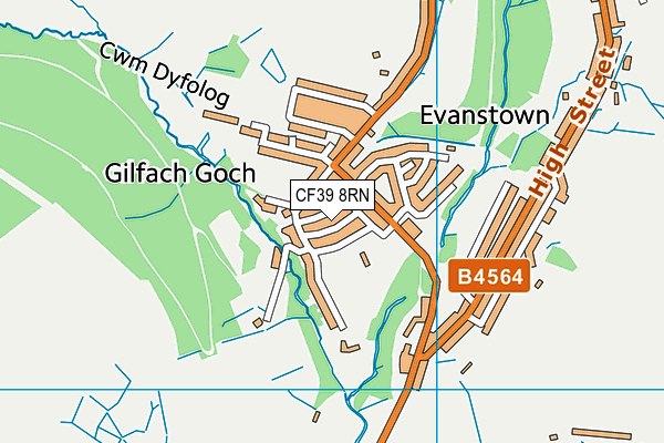 CF39 8RN map - OS VectorMap District (Ordnance Survey)