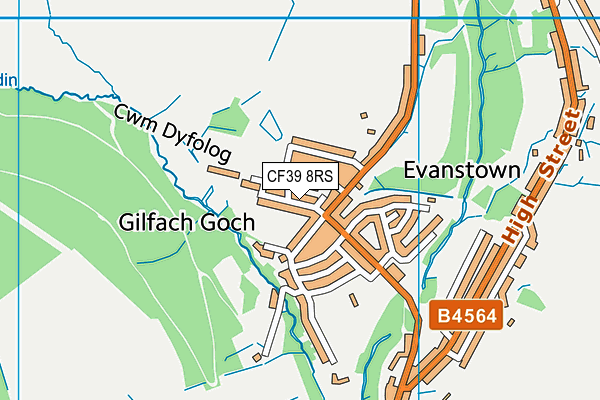 Abercerdin Primary School map (CF39 8RS) - OS VectorMap District (Ordnance Survey)