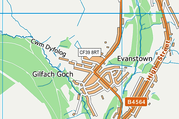 CF39 8RT map - OS VectorMap District (Ordnance Survey)
