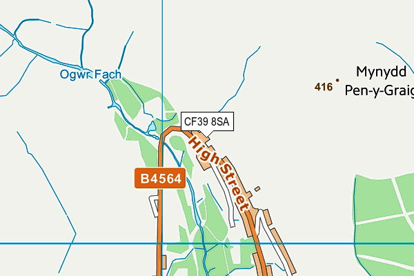CF39 8SA map - OS VectorMap District (Ordnance Survey)