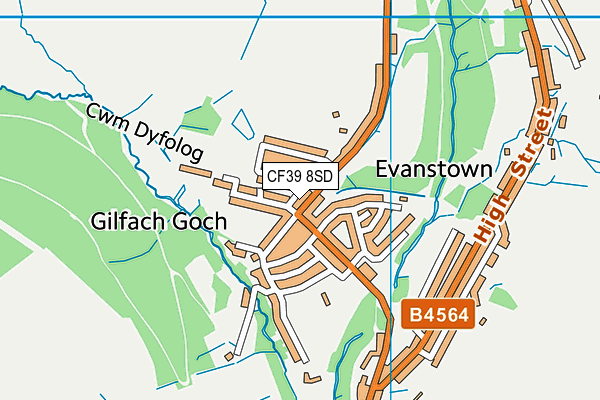 CF39 8SD map - OS VectorMap District (Ordnance Survey)