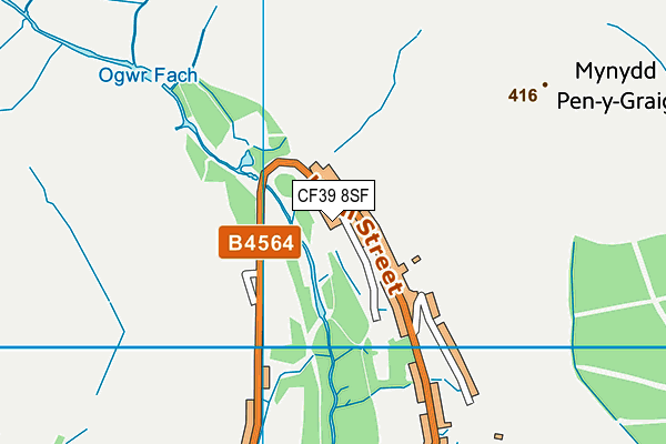 CF39 8SF map - OS VectorMap District (Ordnance Survey)