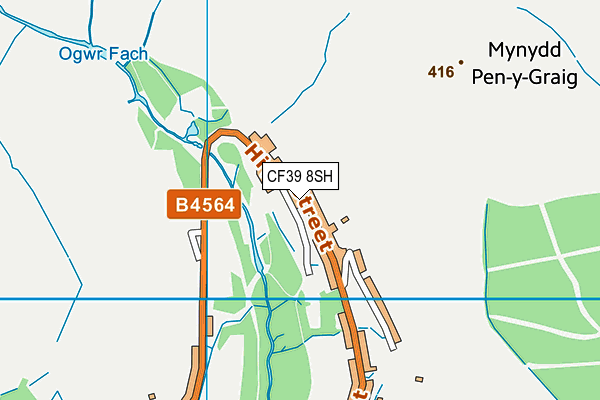 CF39 8SH map - OS VectorMap District (Ordnance Survey)