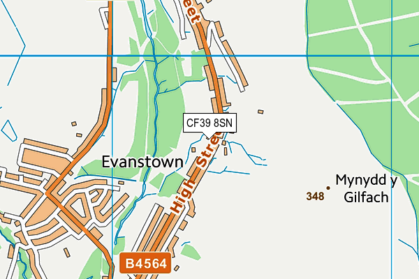 CF39 8SN map - OS VectorMap District (Ordnance Survey)