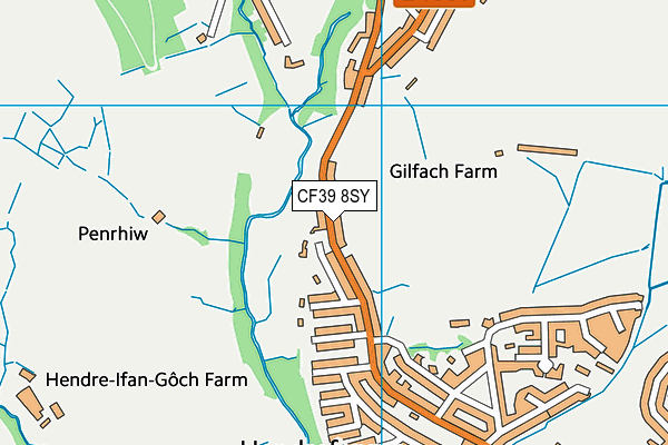 CF39 8SY map - OS VectorMap District (Ordnance Survey)